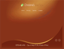 Tablet Screenshot of christines-spa.com